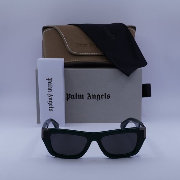 Palm Angels PERI10K MALIBU 5507 Cat Eye Sunglasses - Green/Dark Grey - Picture 2 of 9